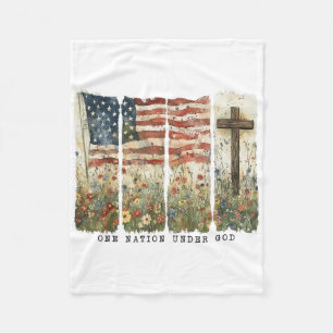 Cobertor De Velo Uma Nação Sob Deus Bandeira 4 De Julho Patriótico