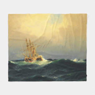 Cobertor De Velo Uma nave de vapor em uma tempestade no oceano Atlâ