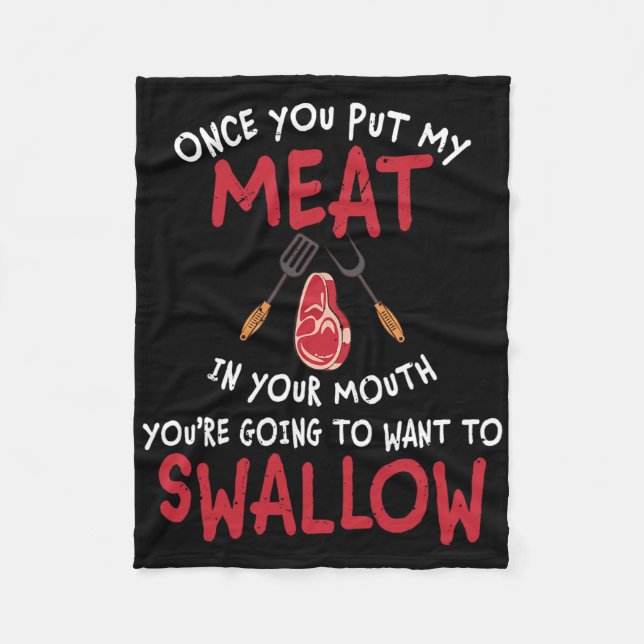 Cobertor De Velo Uma Vez Que Coloque Minha Carne Na Boca Você Quer  (Frente)