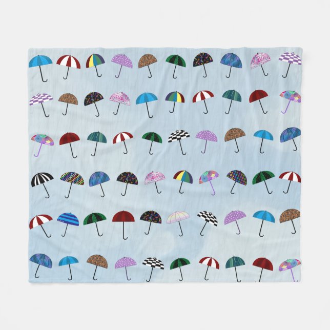 Cobertor De Velo Umbrellas Fleece Blanket (Frente (Horizontal))