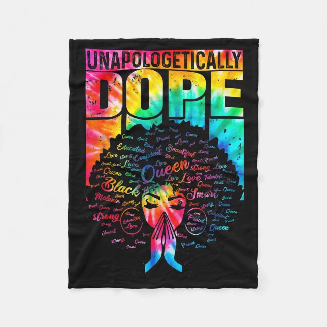 Cobertor De Velo Unalogetically Black Pride Melanin African Tie Dye (Frente)