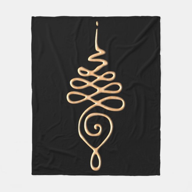 Cobertor De Velo Unalome Dourado (Frente)
