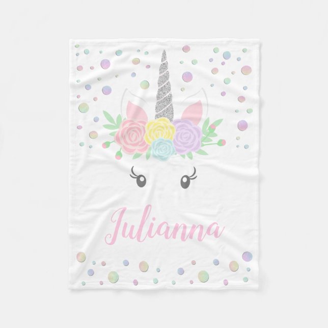 Cobertor De Velo Unicorn Face Blanket (Frente)