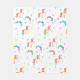 Cobertor De Velo Unicorn Fleece Blanket