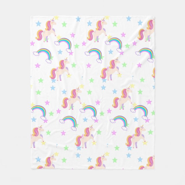 Cobertor De Velo Unicorn Fleece Blanket (Frente)