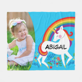 Cobertor De Velo Unicorn Photo Fleece Blanket