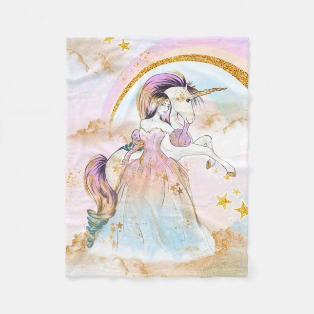 Cobertor De Velo Unicorn Princess Blanket (Frente)