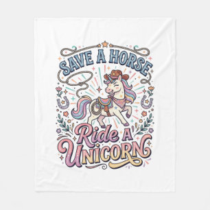 Cobertor De Velo Unicorn Salve um Cavalo Monte um Unicorn Impressão