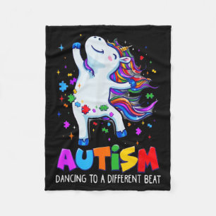 Cobertor De Velo Unicórnio Dabbing de Conscientização do Autismo Pe
