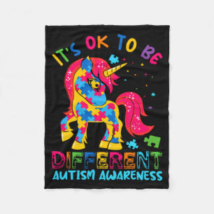 Cobertor De Velo Unicórnio de Aceitação Conscientização do Autismo