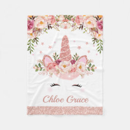 Cobertor De Velo Unicórnio Dourado cor-de-rosa feminino/rosas