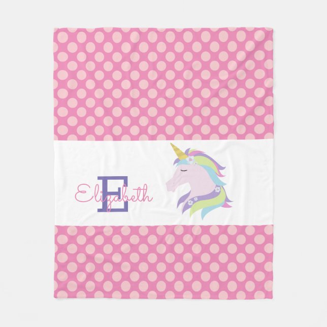 Cobertor De Velo Unicórnio Mágico Personalizado (Frente)