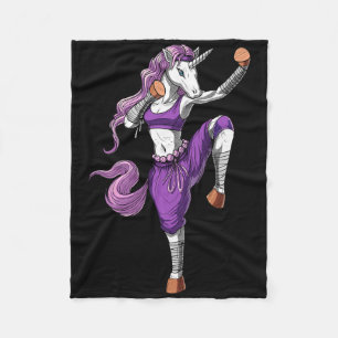 Cobertor De Velo Unicórnio Ninja Karatê Kickboxing Muay Thai Artes 