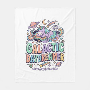 Cobertor De Velo Unicórnio Sonhador Galáctico Kawaii Adesivo e Cami