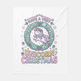Cobertor De Velo Unicórnio Tenha um Natal Muito Unicórnio Negrito T