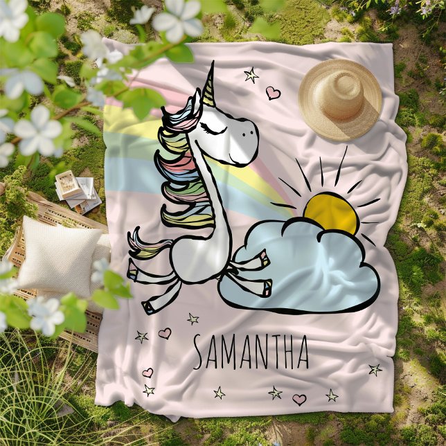 Cobertor De Velo Unicórnios mágicos (A blanket to all magical creatures!)