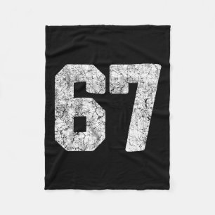 Cobertor De Velo Uniforme de jogador número 67 branco desgastado #