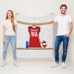 Cobertor De Velo Uniforme personalizado Netball