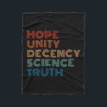 Cobertor De Velo Unity Decency Science Truth<br><div class="desc">Unity Decency Science Truth</div>