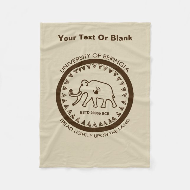 Cobertor De Velo Universidade de Beringia Mammoth (Frente)
