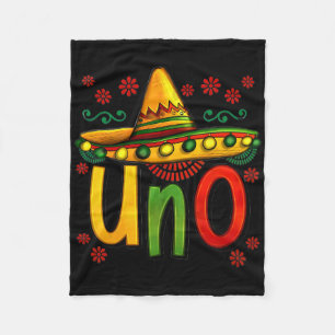 Cobertor De Velo Uno Meu Primeiro Aniversário Mexicano Cinco De May