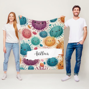 Cobertor De Velo Urchin Watercolor Impressão