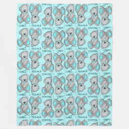 Cobertor De Velo Ursinho-ciano dos sonhos doces