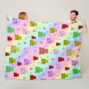 Cobertor De Velo ursinho, ursinho de pelúcia, pastel, criança + pad