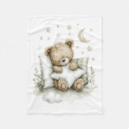 Cobertor De Velo Urso bebê doce dormindo rápido em nuvens fofas