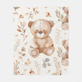 Cobertor De Velo Urso Beige Bonito