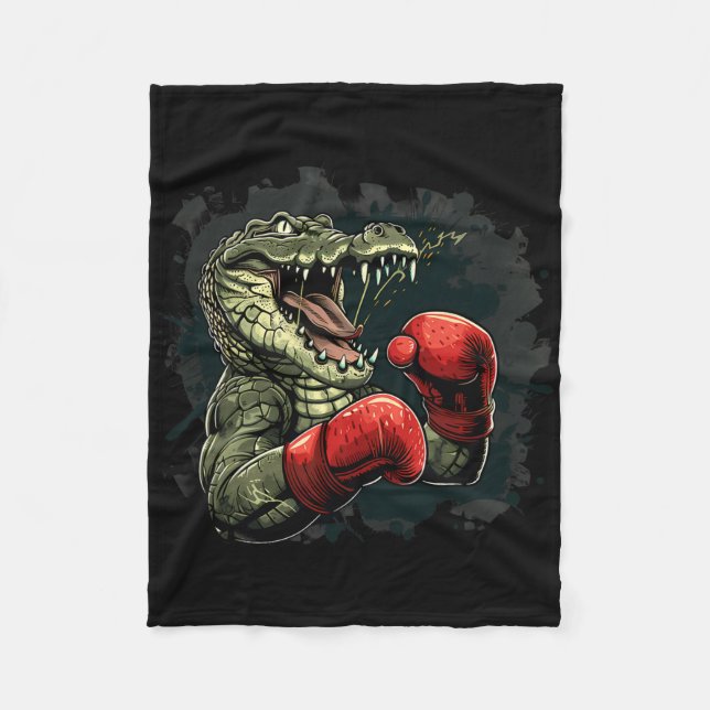 Cobertor De Velo Urso Boxeador Com Luvas de Boxe Kickboxing Boxe Di (Frente)