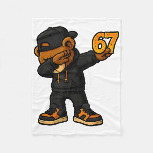 Cobertor De Velo Urso Dabbing 67 Meme Engraçado Brainrot Hip Hop Cr