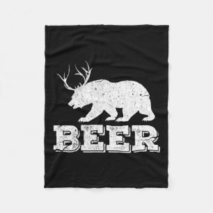 Cobertor De Velo Urso De Cerveja Engraçado Caça Vintage