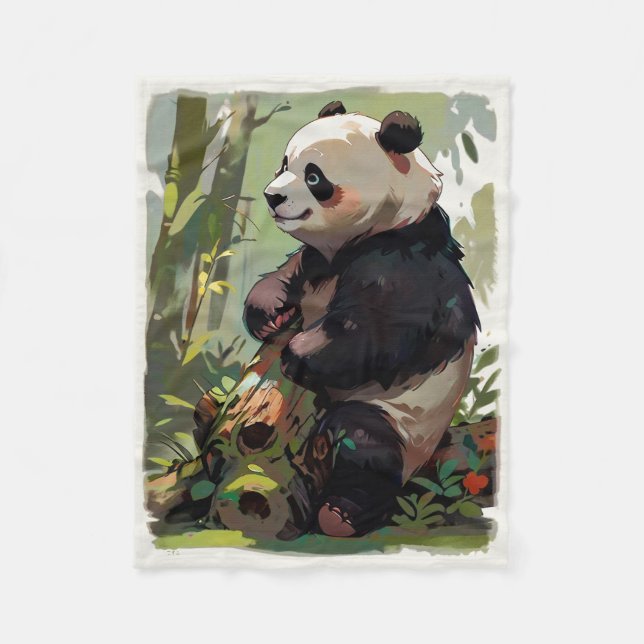 Cobertor De Velo Urso de Lazer - Panda (Frente)