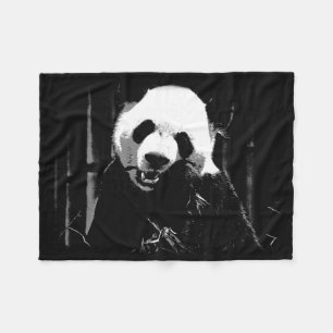 Cobertor De Velo Urso de Panda Gigante e Bonito com Folhas de Bambu