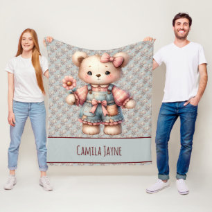 Cobertor De Velo Urso de Pastel, Segurando Sobremesas para Vestir F