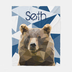 Cobertor De Velo Urso de Polígono Personalizado