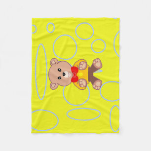Cobertor De Velo Urso de Teddy Com Milho Amarelo