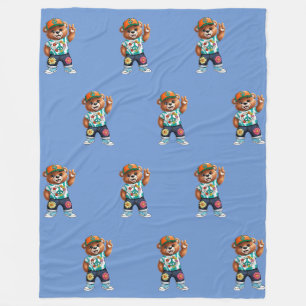 Cobertor De Velo Urso de Teddy com roupa pacífica ocasional 1