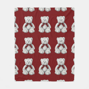 Cobertor De Velo Urso de ursinho bonito, desenho de lápis, bolinha