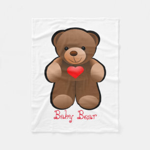 Cobertor De Velo Urso de ursinho com coração