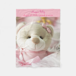 Cobertor De Velo Urso de ursinho cor-de-rosa do bebé da cobertura