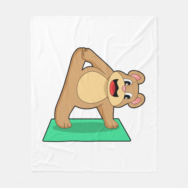 Cobertor De Velo Urso na Malhação de Yoga (Frente)