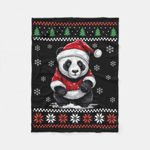 Cobertor De Velo Urso Panda Natal Feio Natal Para Adultos Crianças