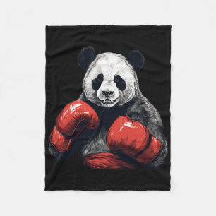 Cobertor De Velo Urso Panda Vestindo Luvas De Boxim - Boxing Engraç