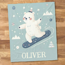 Cobertor De Velo Urso Polar Cute de Neve