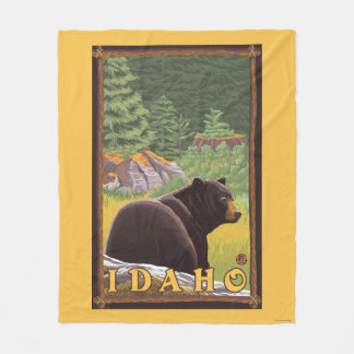 Cobertor De Velo Urso preto na floresta - Idaho