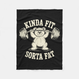 Cobertor De Velo Urso Retro Bonito Gordinho Engraçado Meio em Forma