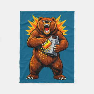 Cobertor De Velo Urso Retro Engraçado Gratinando Queijo Humor