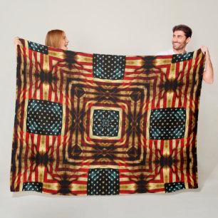 Cobertor De Velo USA Steampunk Vintage Guerra Civil Bandeira Quilt